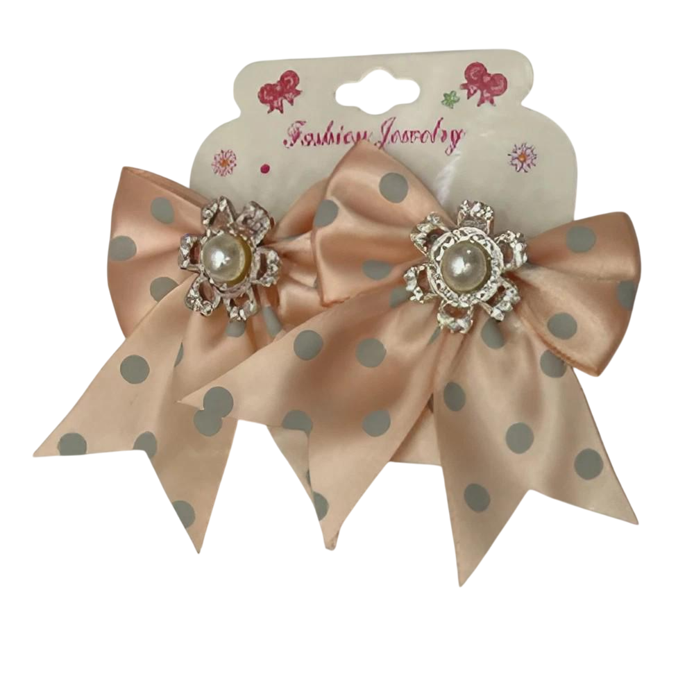 Шпильки для волосся новорічна Stenson Бант WW02109 2 шт. (589281)