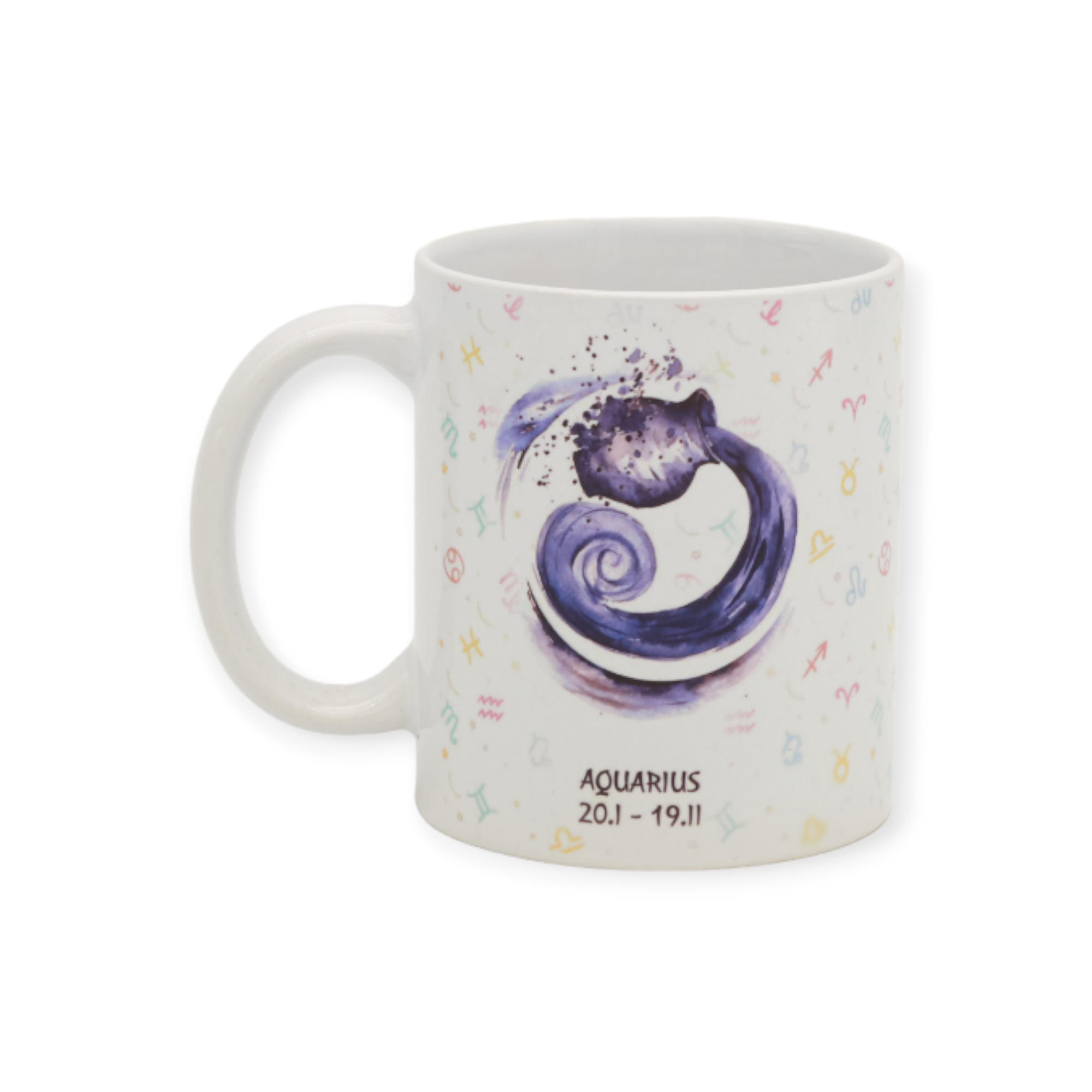 Чашка з принтом знак зодіаку Водолій 330 мл (01_K1133021129)