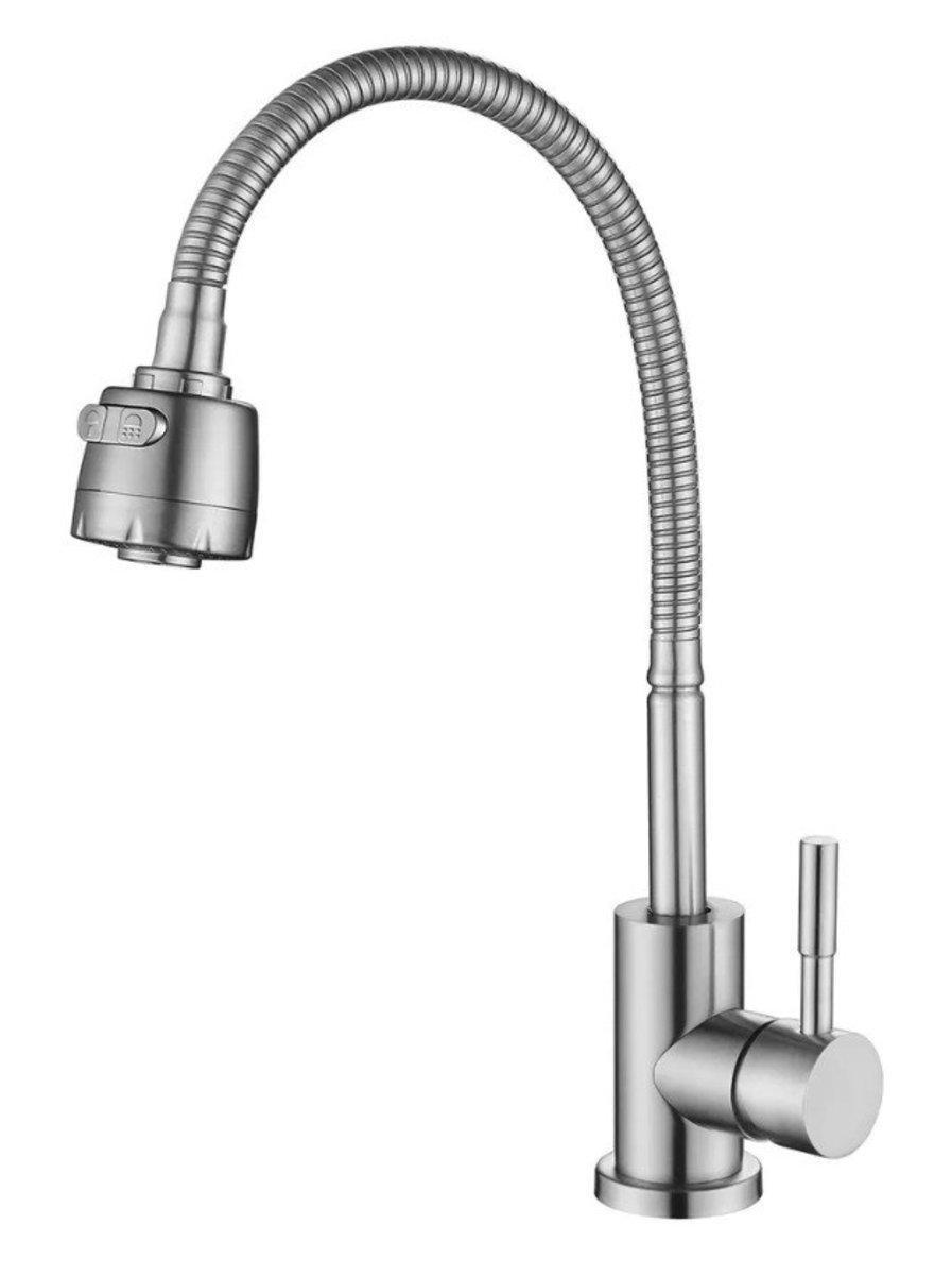 Смеситель для кухни RIZO RS41N Нержавеющая сталь (23188968)