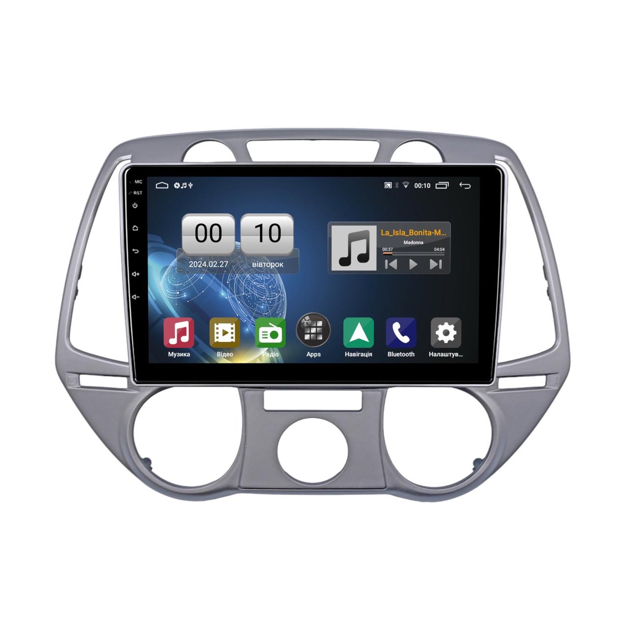 Автомагнітола штатна QIV Q1 для Hyundai i20 2 2008-2012 F1 9" (Q45513)