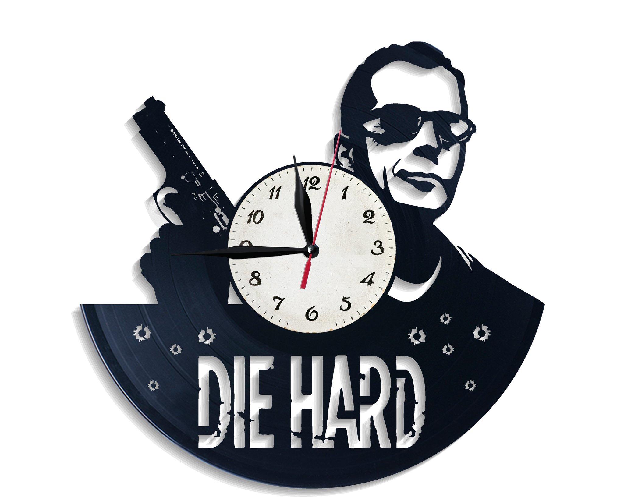Часы настенные Брюс Уиллис 2590 из виниловой пластинки