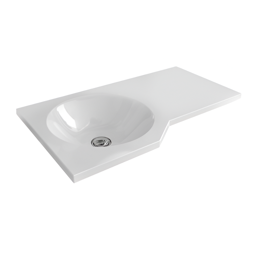 Раковина подвесная Excellent Be Spot CEEX.2301.600.WH 600x350 прямоугольная, белая глянцевая