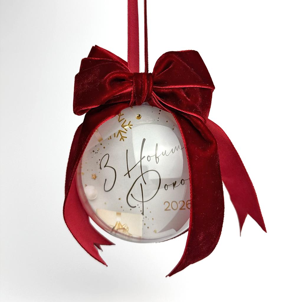 Шар новогодний с фото 10 см - фото 2 Шар новогодний с фото 10 см - фото 2