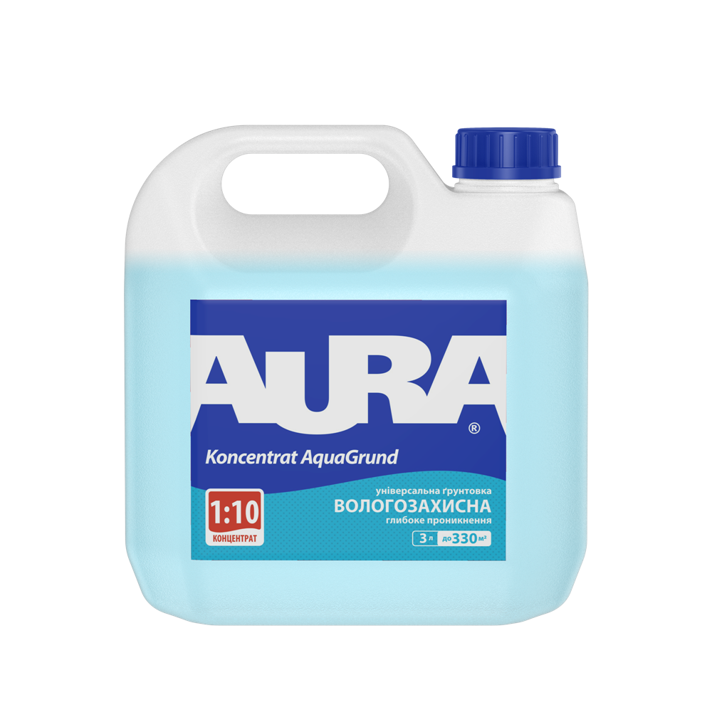 Грунтовка-концентрат Aura KONSENTRAT AQUAGRUND влагоизоляционная 3 л (2028273675)
