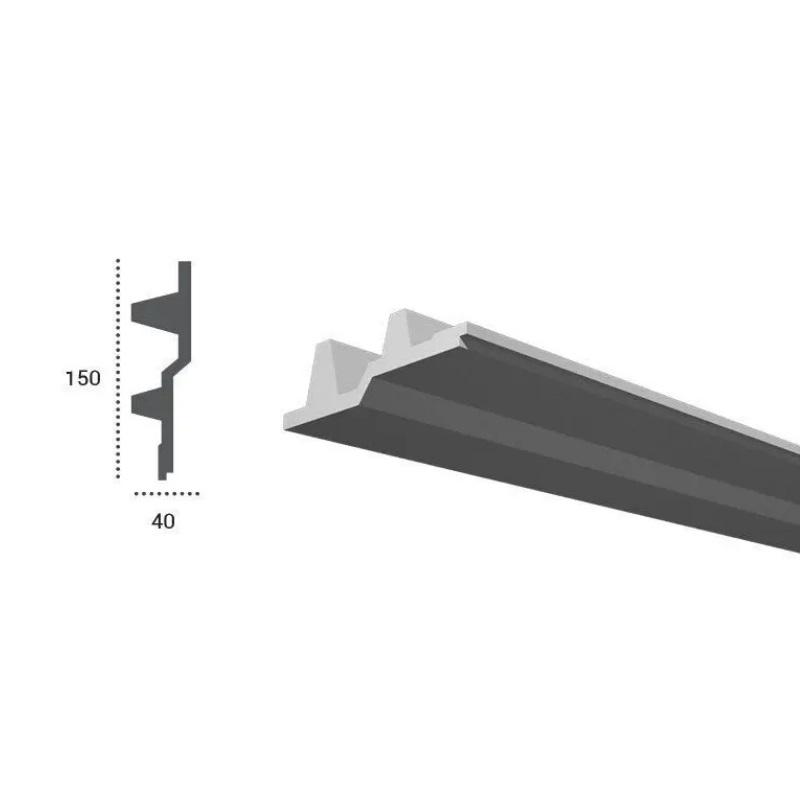 Молдинг полиуретановый Tesori для LED освещения 150x40x2000 мм (KF 709) - фото 2