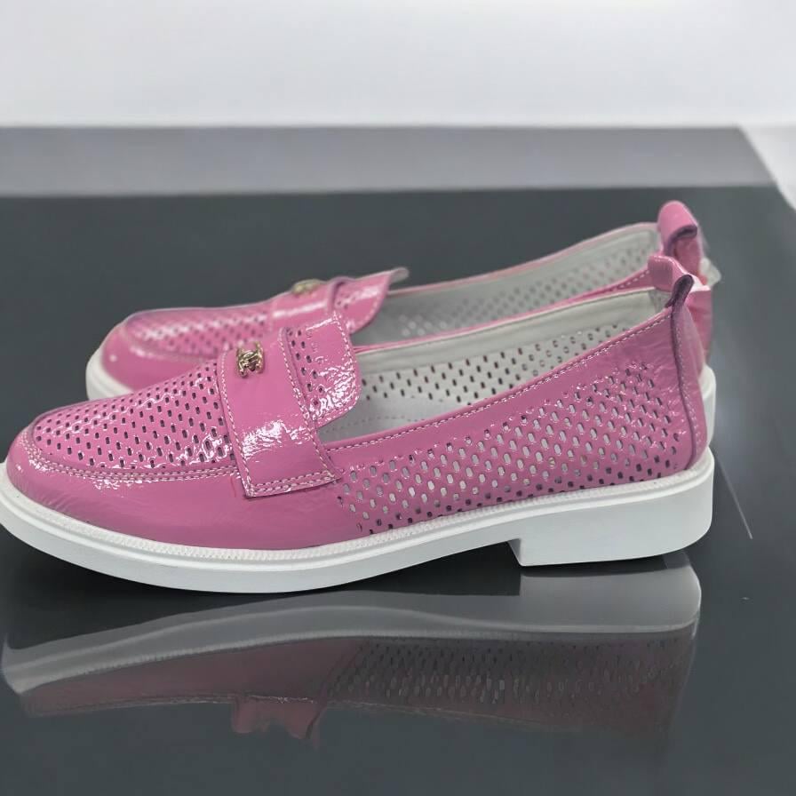 Лоферы подростковые/детские кожаные летние с перфорацией р. 32 Фуксия (26812899) - фото 5 Лоферы подростковые/детские кожаные летние с перфорацией р. 32 Фуксия (26812899) - фото 5