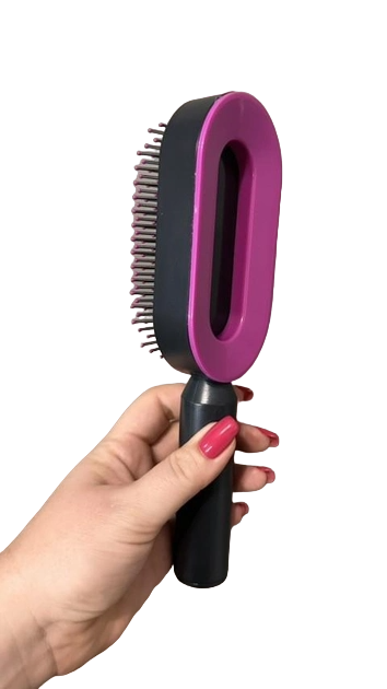 Щетка для волос массажная 3D 255х75х55 мм Фиолетовый (11165) - фото 4