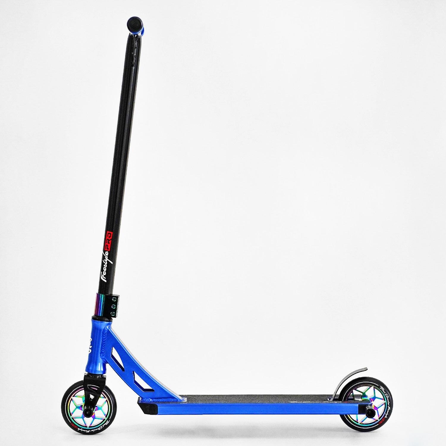 Самокат трюковый Best Scooter Freestyle Pro Hic-система пеги алюминиевый диск/дека колеса PU Blue (115641) - фото 7