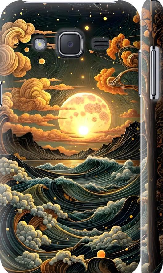 Чехол на Samsung Galaxy J2 J200H Арт волны (6332c-190-42517)