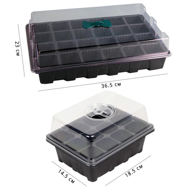 Теплица мини с крышкой C00636-1 на 12 ячеек 4 шт. - фото 7