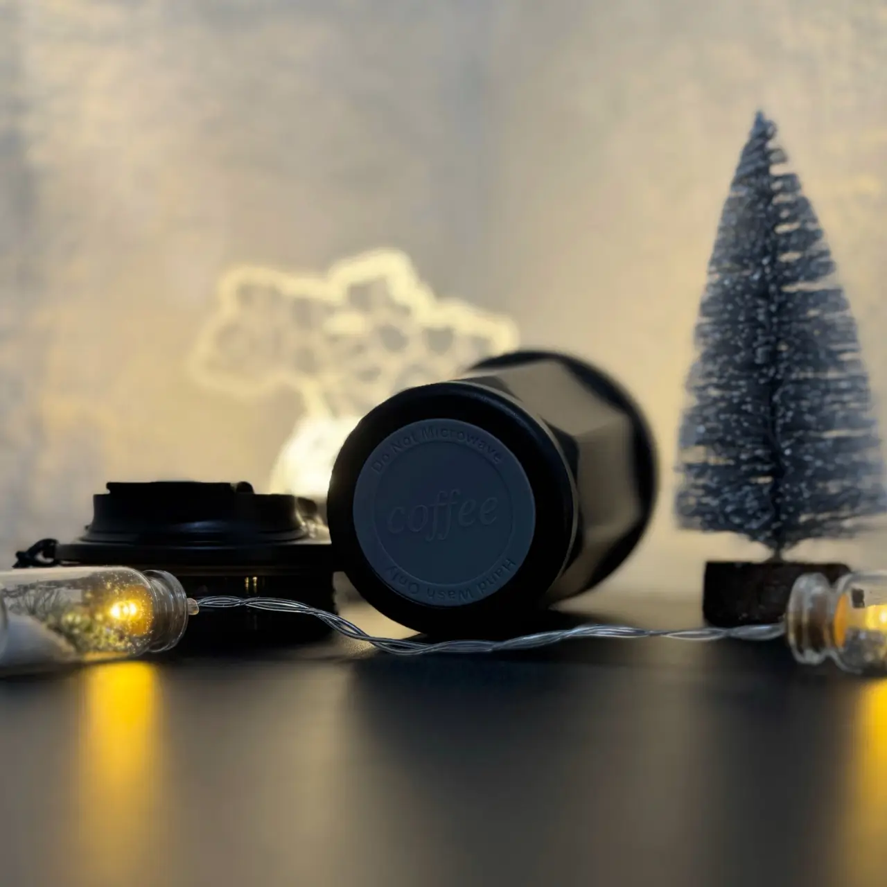 Термокружка для кави 400 мл Чорний (65136) - фото 2 Термокружка для кави 400 мл Чорний (65136) - фото 2