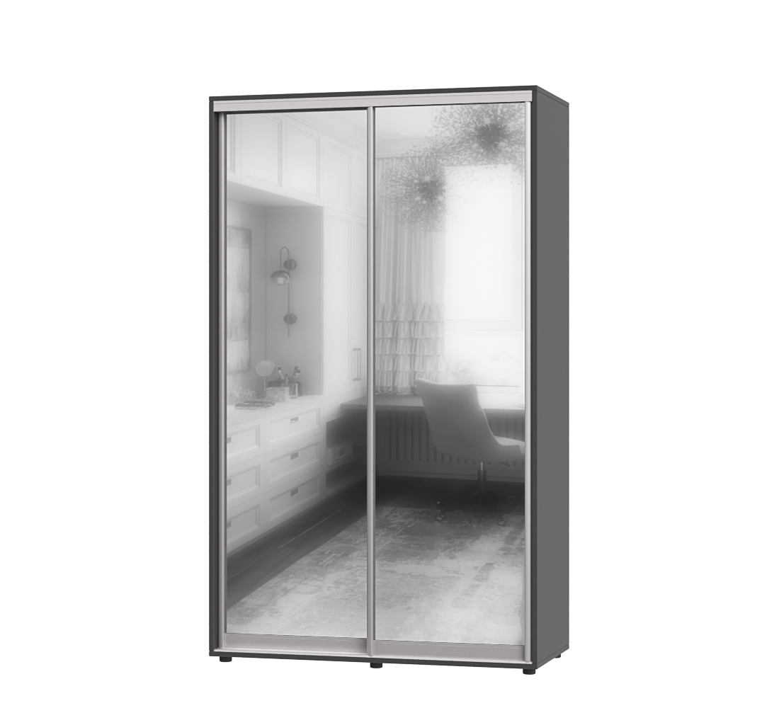 Шкаф-купе двухдверный Эверест ШК-01 120х45х220 см Антрацит (06685)