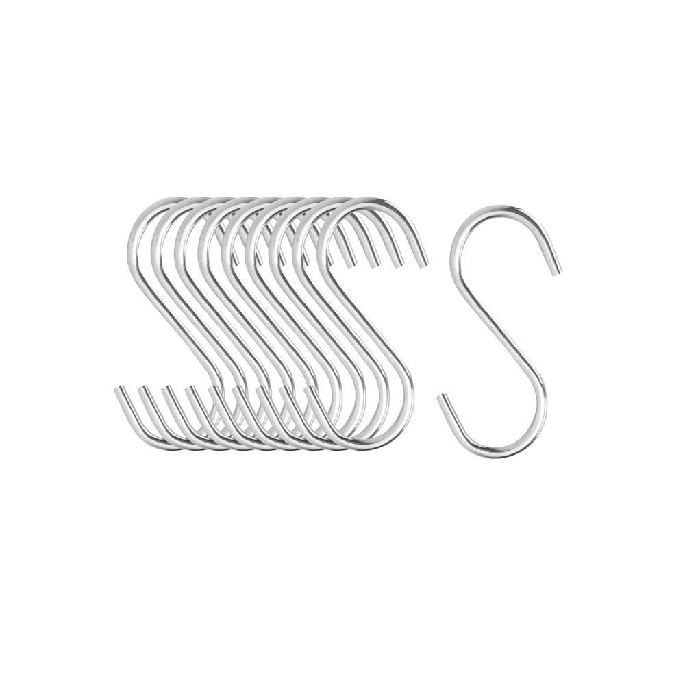 Набор универсальных S-крючков для рейлинга из нержавеющей стали 10 шт. Серебристый (3000003870)
