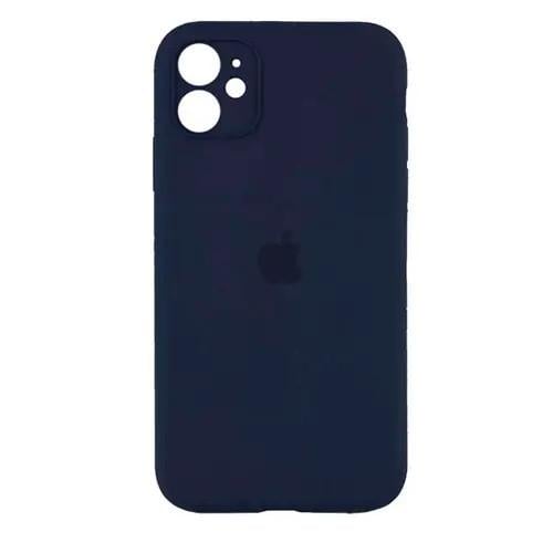 Силіконовый Чохол Накладка Закрита Камера Silicone Case Full Camera Для iPhone 12 Midnight Blue