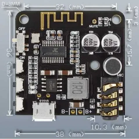 Модуль приемник BT5.0-Audio Pro Bluetooth 5.0 DC 3,7-5В - фото 5