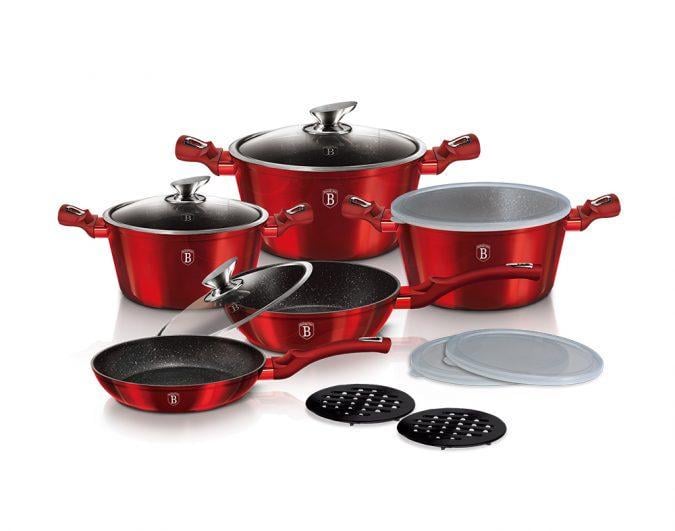 Набор посуды Berlinger Haus Metallic Line Burgundy Edition 13 пр. (2238218698)