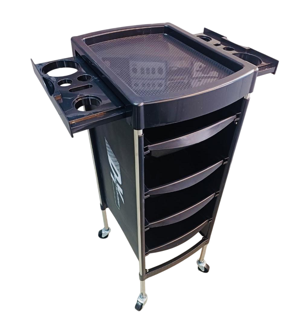 Тележка парикмахерская на 5 полочек Черная (TDS-X15)