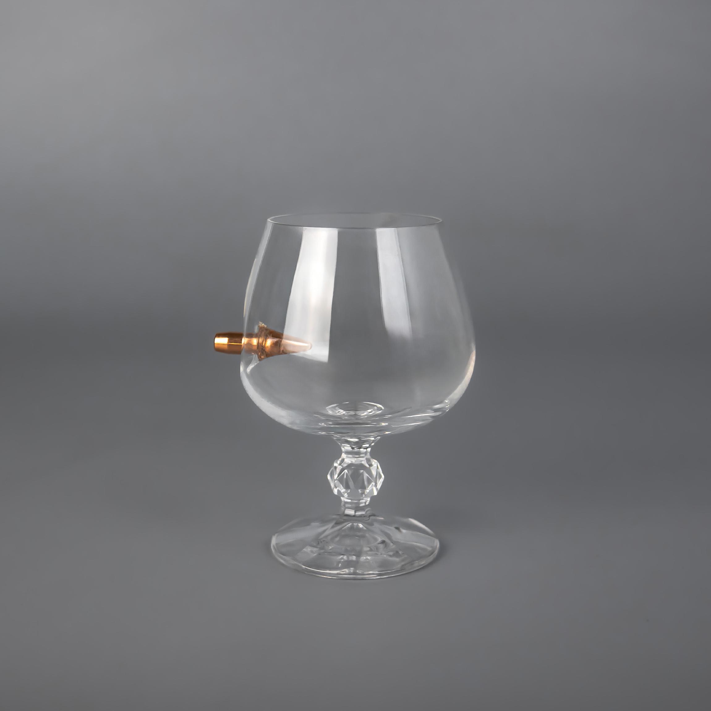 Коньячный бокал VSKLO с настоящим шаром 7,62 мм 265 мл - фото 3 Коньячный бокал VSKLO с настоящим шаром 7,62 мм 265 мл - фото 3