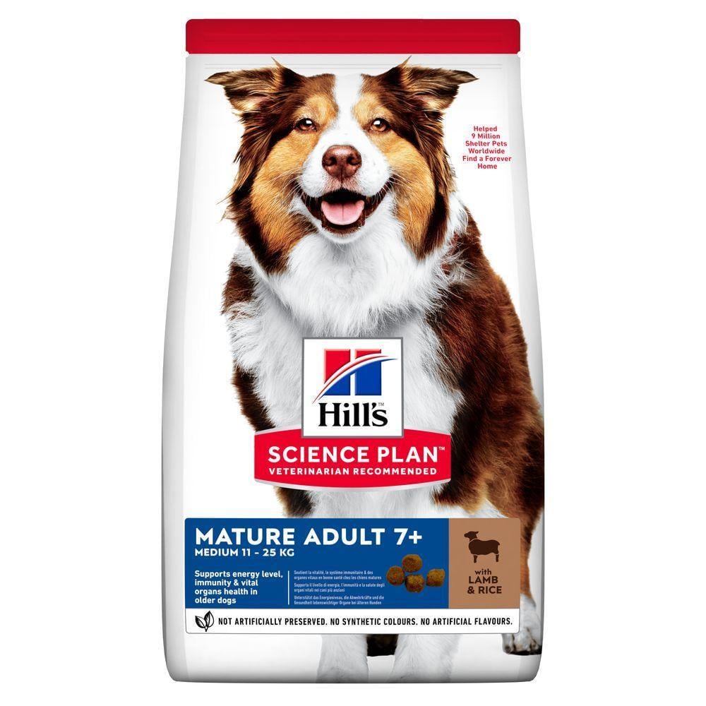 Корм сухой Hill's Science Plan Canine Mature Medium Lamb&Rice с ягненком для стареющих собак средних пород 14 кг (052742026152)