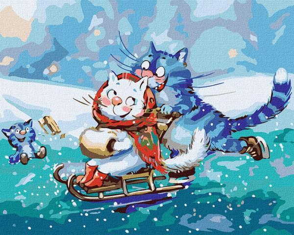 Картина по номерам Идейка На катке 40х50 см в термопакете (KHO4278)