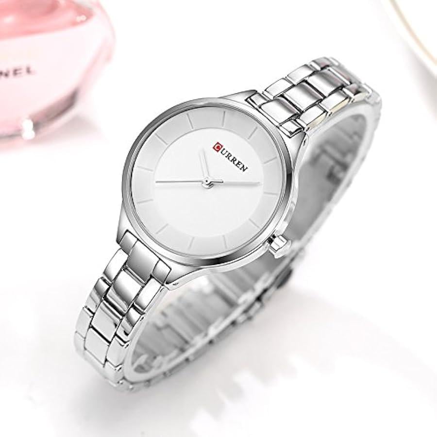 Наручные часы женские Curren 9015 Silver/White (18679)