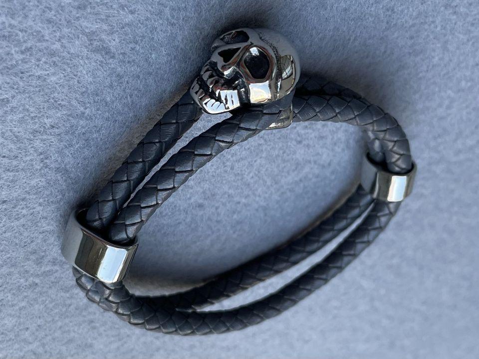 Браслет кожаный Череп