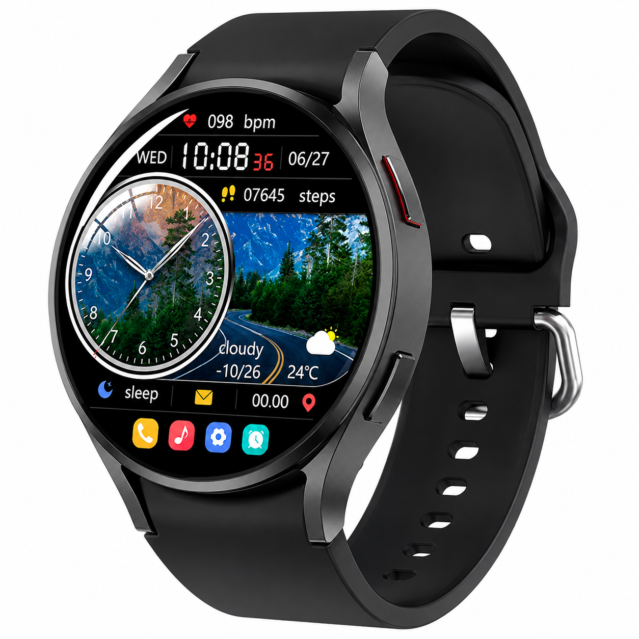 Смарт-годинник Galaxy Watch 6 з AMOLED дисплеєм та Bluetooth дзвінками IP68 Чорний (1013-838-00)