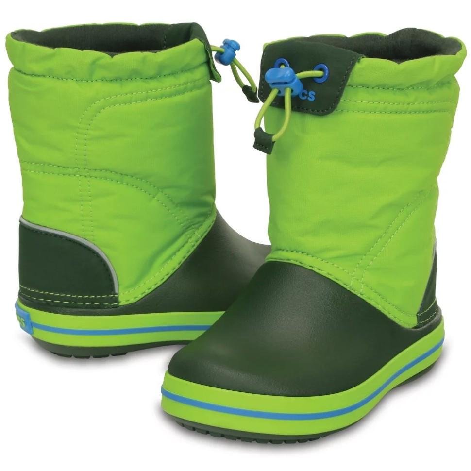 Чоботи для хлопчика Crocs LodgePoint Lime р. 24/25 Зелений (26790)