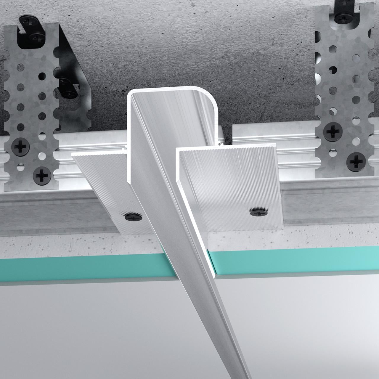 Профиль теневого шва FSPRO 20 мм раздельный под LED-ленту алюминиевый 3 м (F2.D2040L16)