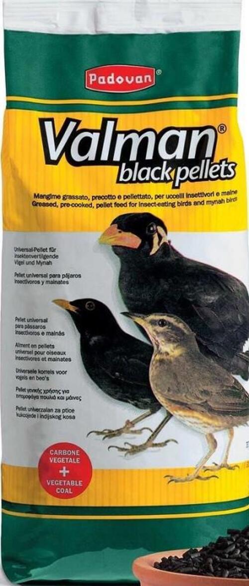 Корм для насекомоядных птиц Padovan Valman Black Pellets Полнорационный 1 кг (PP00039)