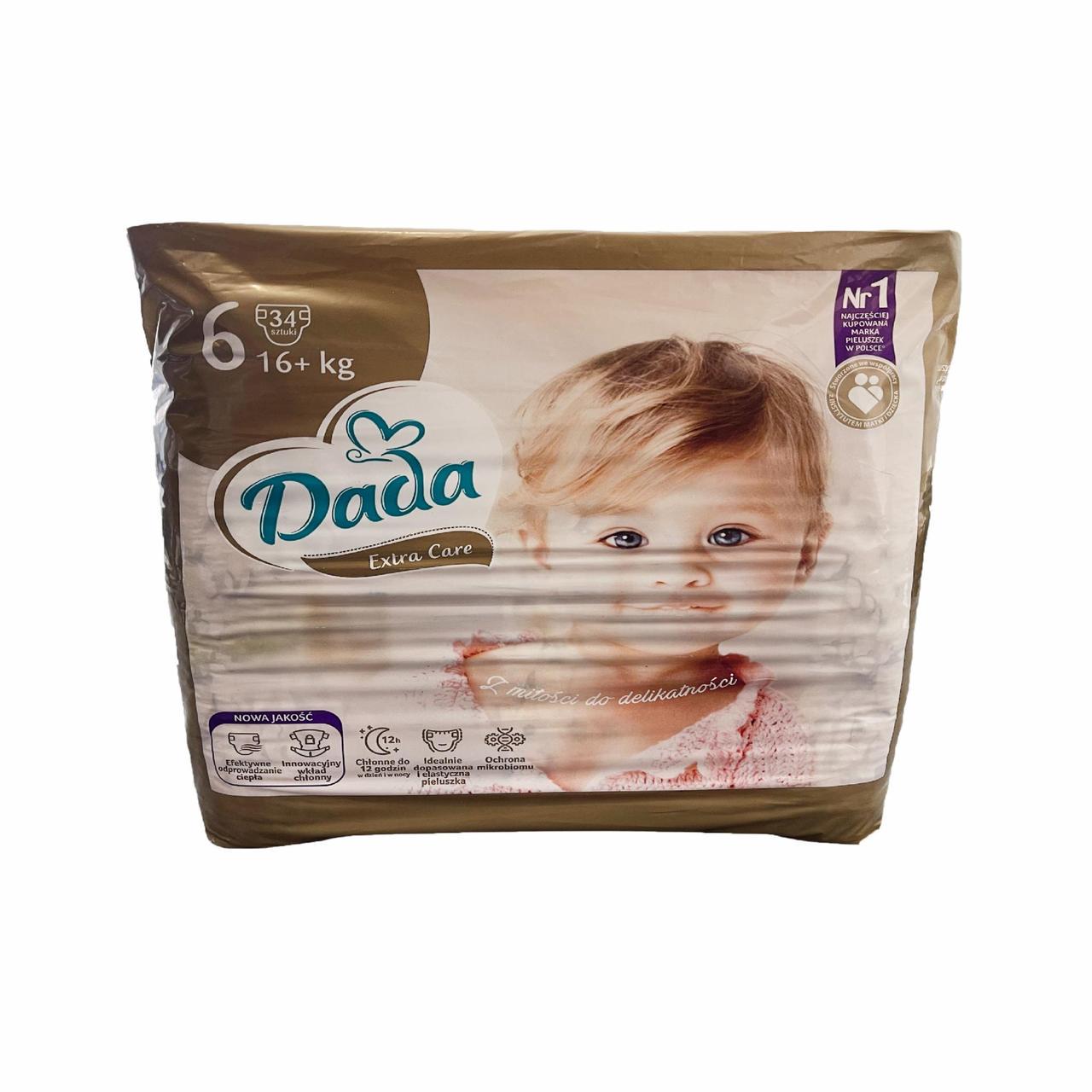 Підгузки дитячі Dada Extra Care 6 Extra Large 16+ кг 34 шт. (2398244992)