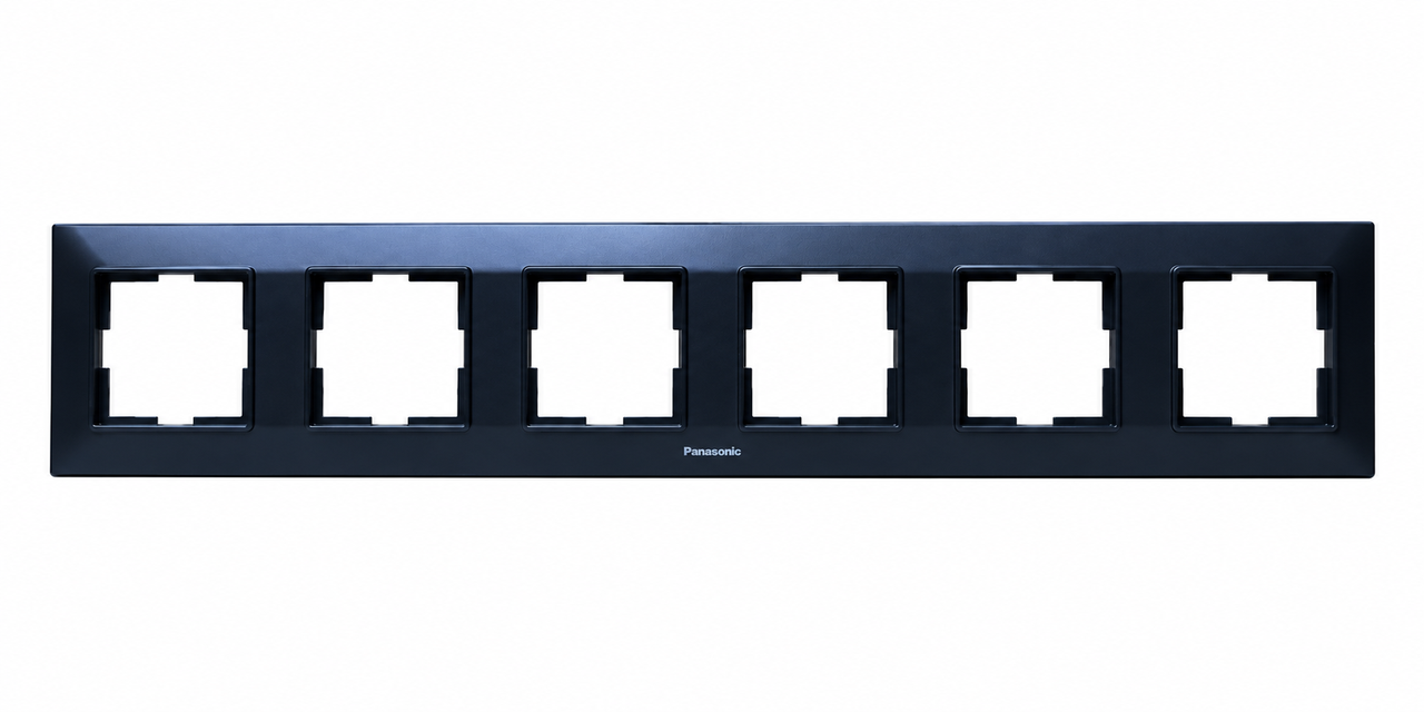 Рамка 6-на горизонтальная Panasonic Arkedia Slim Черный