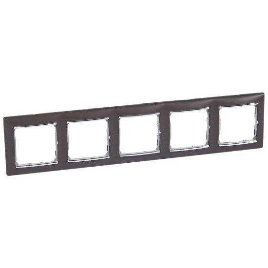 Рамка пятиместная Legrand Valena Темное дерево (770375)