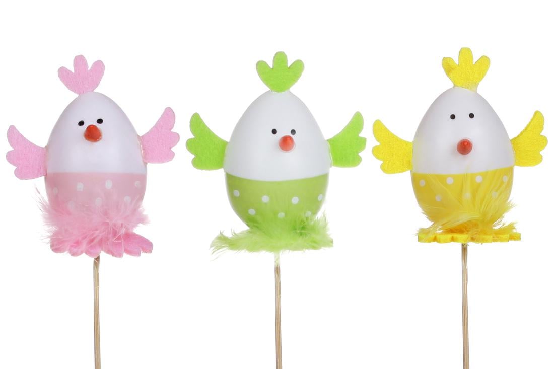 Декорация пасхальная на пике BonaDi Курочка 6 шт. (781-801)
