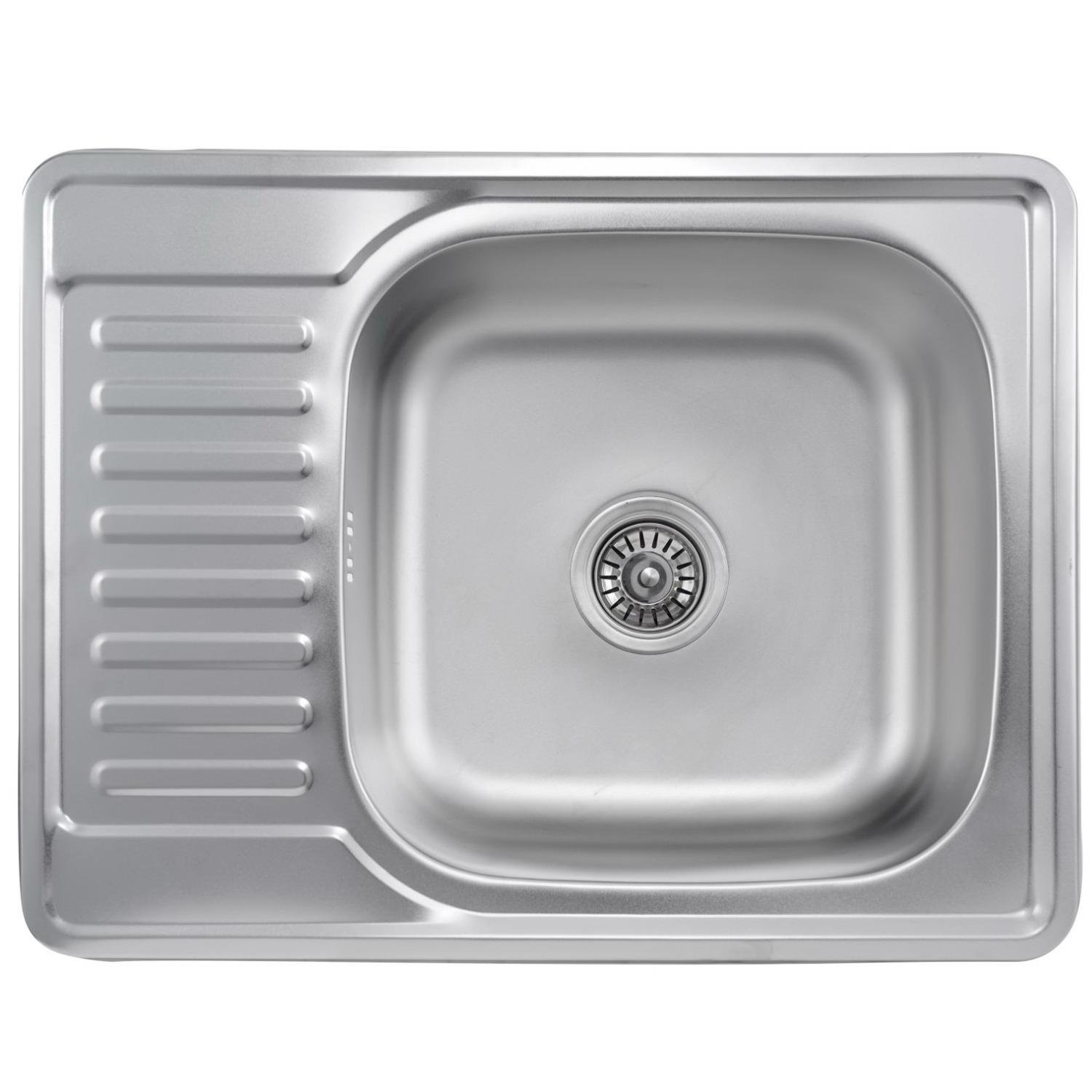 Мойка кухонная VALESO PLS-A44162 из нержавеющей стали прямоугольная 650x500 мм 0.8 мм (25971694)