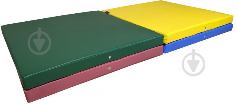 Мат спортивный складной Tia-Sport 400х100х8 см с 4-х частей разноцветный (sm-0141)