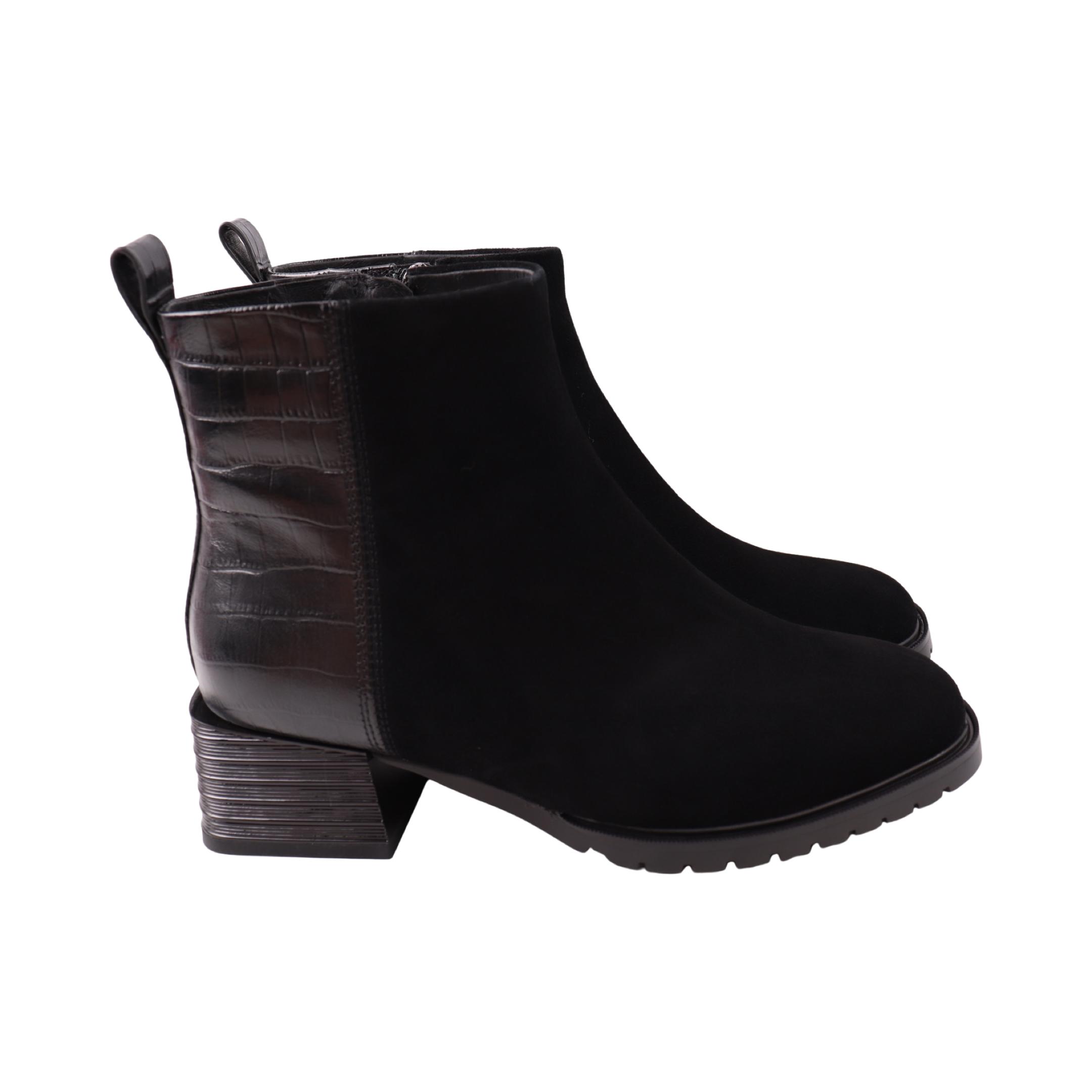 Ботинки женские Velly замшевые р. 39 Черный (146-24ZH)