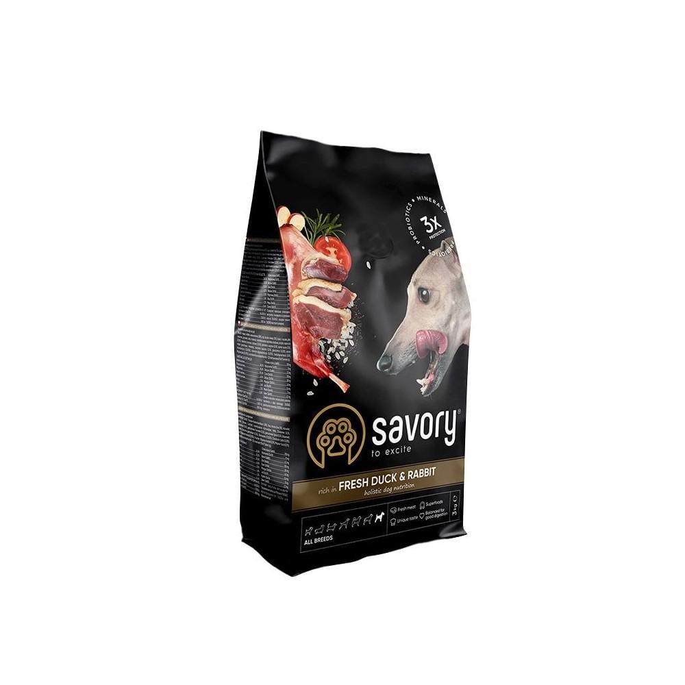 Корм для собак всех пород Savory Fresh Duck&Rabbit 3 кг (30174)