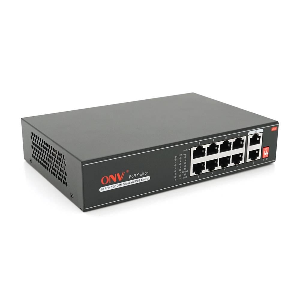 Комутатор PoE ONV-H1108PLD 8 портів до 250 м 120 Вт з автоперезапуском (35887)