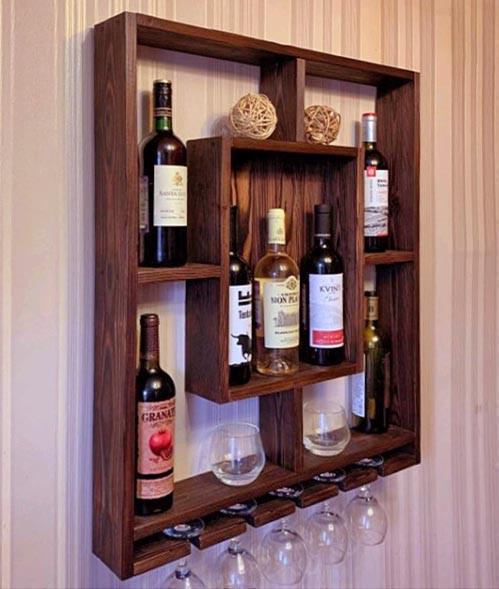 Полка для вина настенная из дерева Сибецу Савоярди (ПНК-011115)