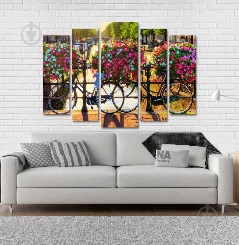 Модульна картина Poster-land Квіти Велосипед Art-169_5