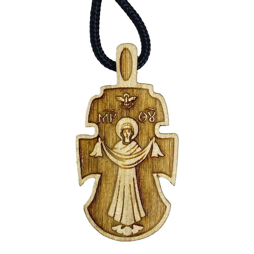 Крест нательный деревянный Богородица Покрова (1018248)