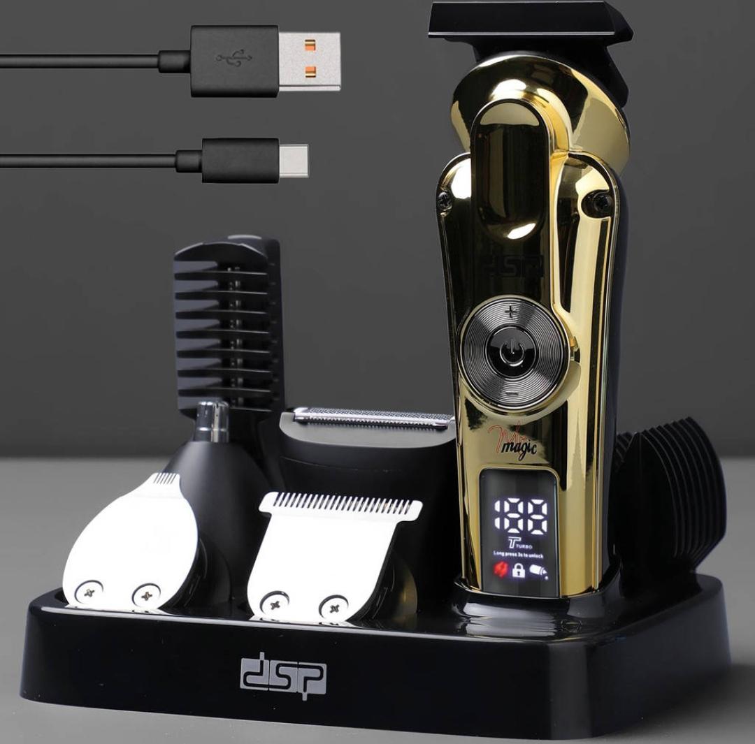 Тример для стрижки волосся DSP 91721-G безпровідний 8в1 Золотистий (91721-G)