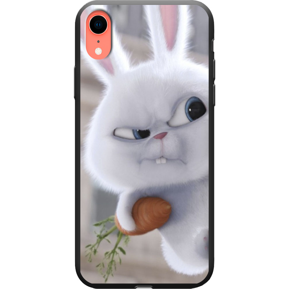 Чехол Boxface iPhone XR Rabbit Snowball Черный силикон (35417-up1116-38739)