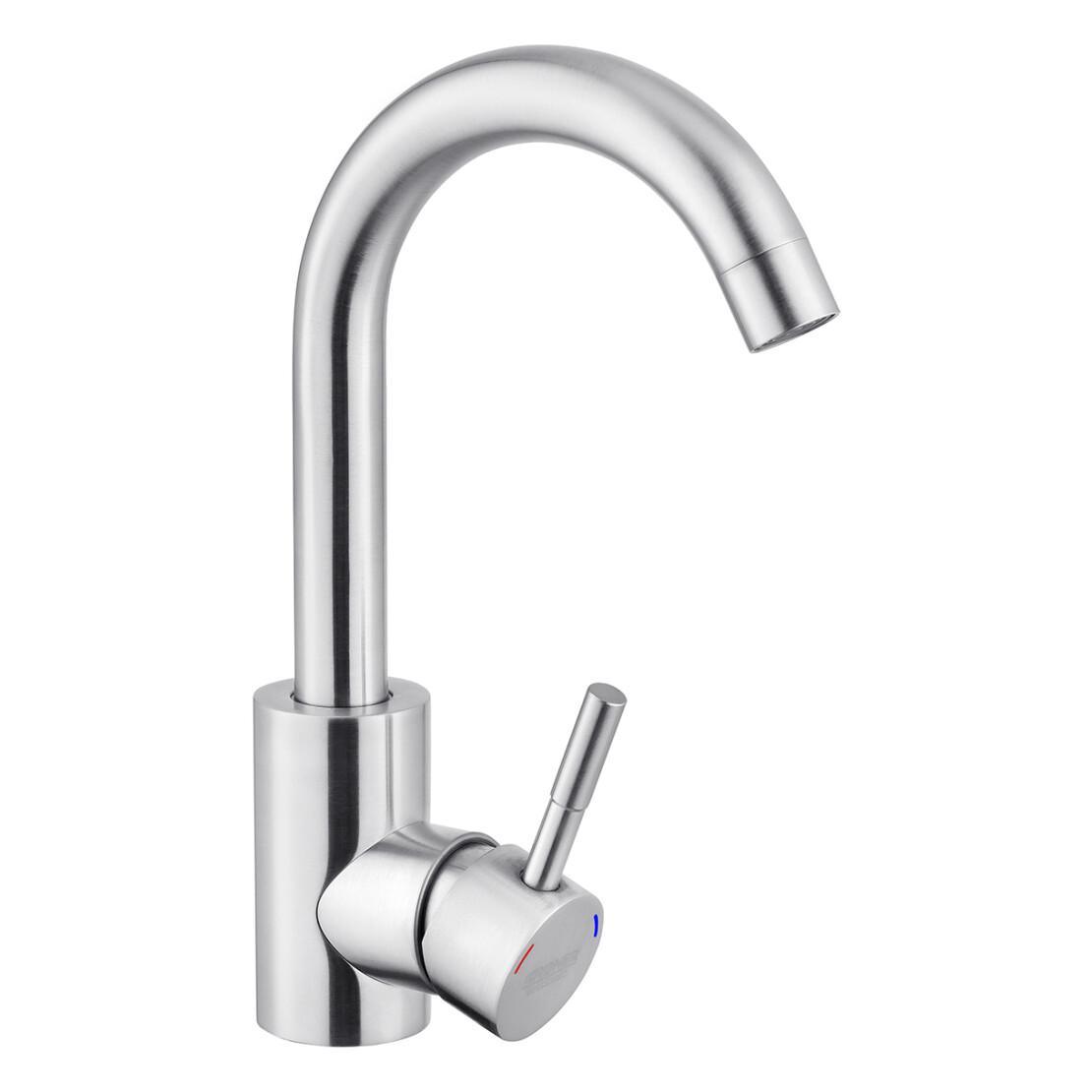 Смеситель для раковины с поворотным изливом Kroner KRP Edelstahl Klassisch ESG011 Нержавеющая сталь (CV022999) - фото 7 Смеситель для раковины с поворотным изливом Kroner KRP Edelstahl Klassisch ESG011 Нержавеющая сталь (CV022999) - фото 7