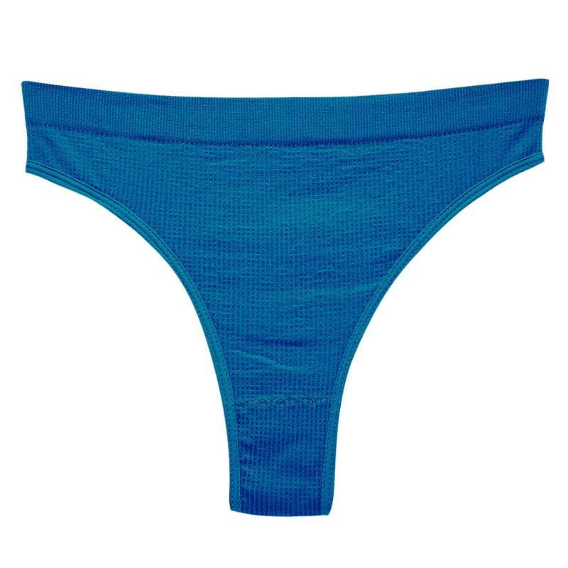 Трусы бесшовные Lesko A66# стринги в рубчик XL Туркус