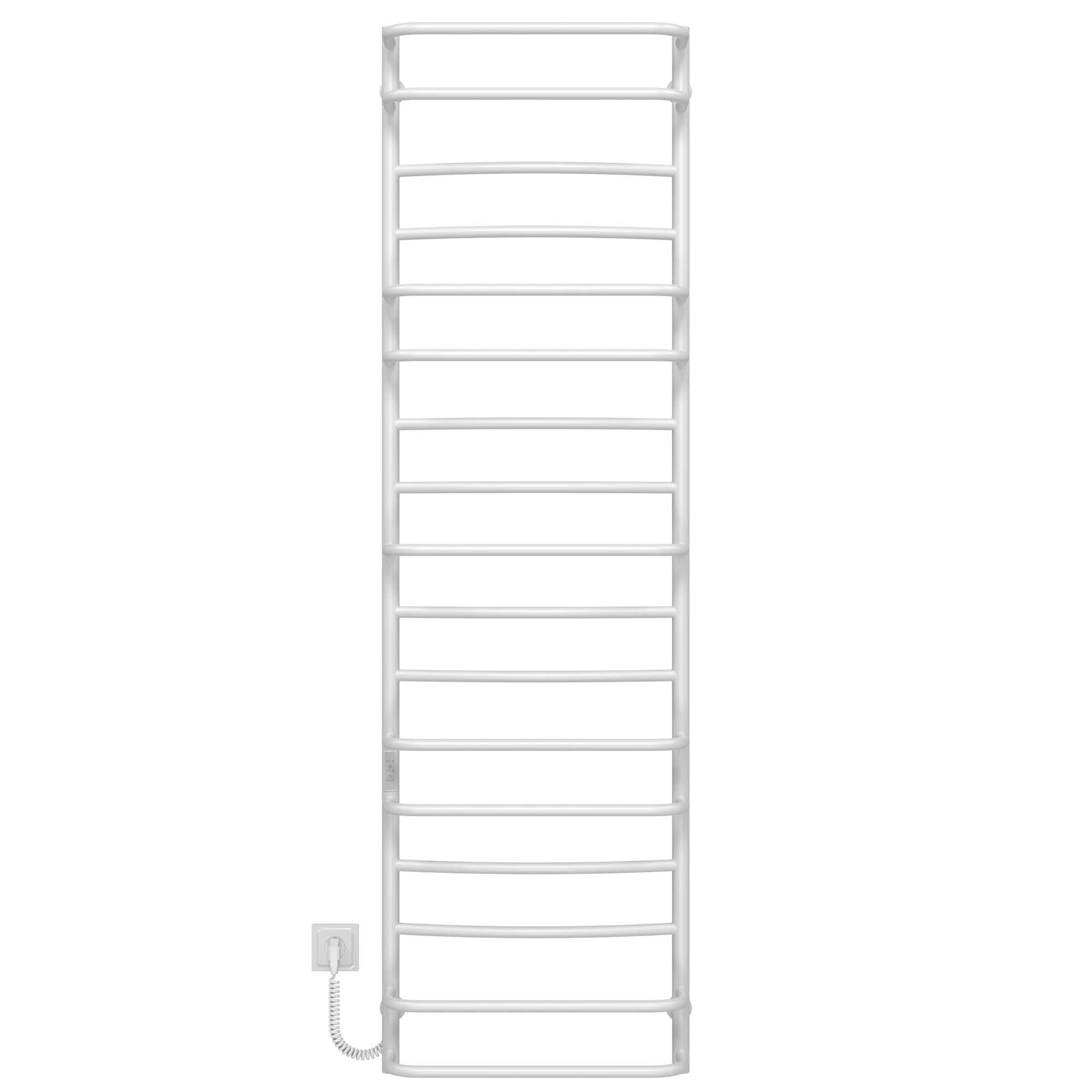 Полотенцесушитель электрический Deffi Аквамикс П17 WD03 левое подключение нержавеющая сталь 500x1800 мм Белый (C.AM.180.50.17.EWL3)