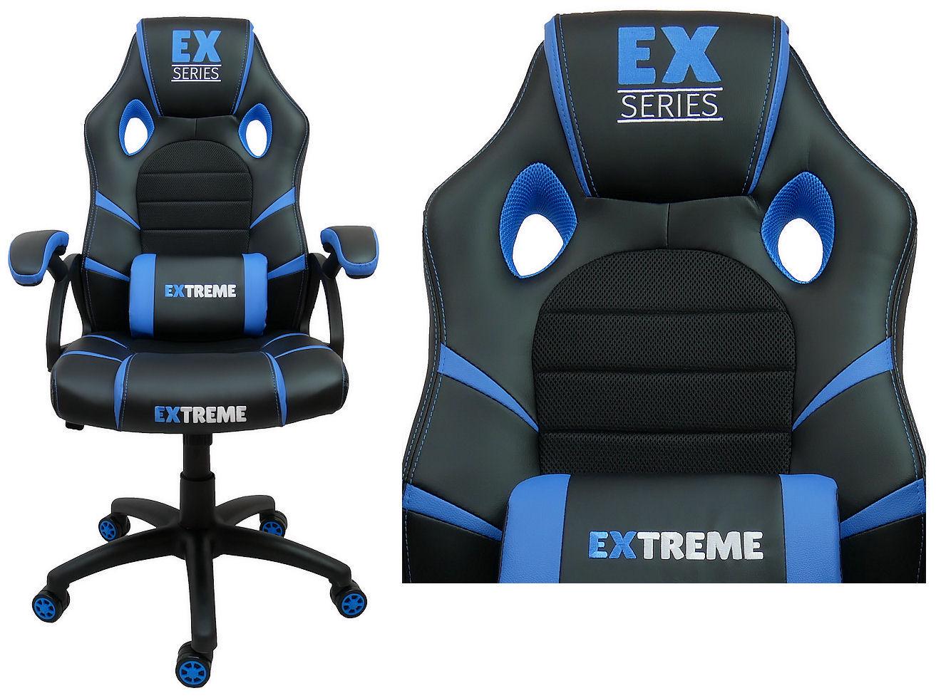 Кресло компьютерное Extreme EX Черный/Голубой (9931483) - фото 2 Кресло компьютерное Extreme EX Черный/Голубой (9931483) - фото 2