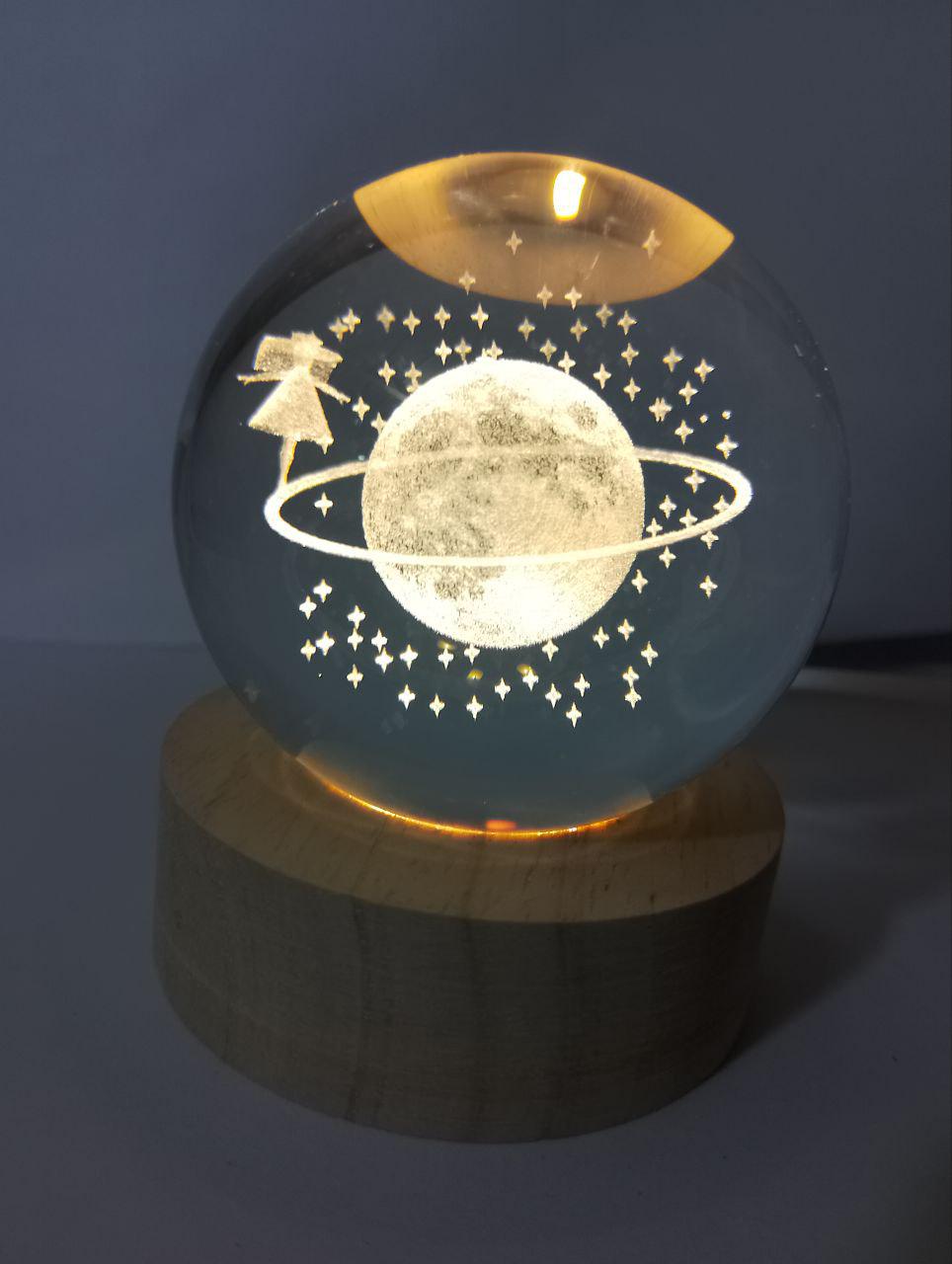 Нічник 3D Дівчинка на орбіті кришталева куля (10b8dd7d)