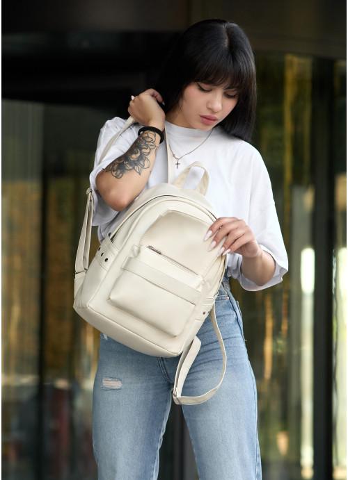 Городской рюкзак женский Sambag Молочный (7050251235)